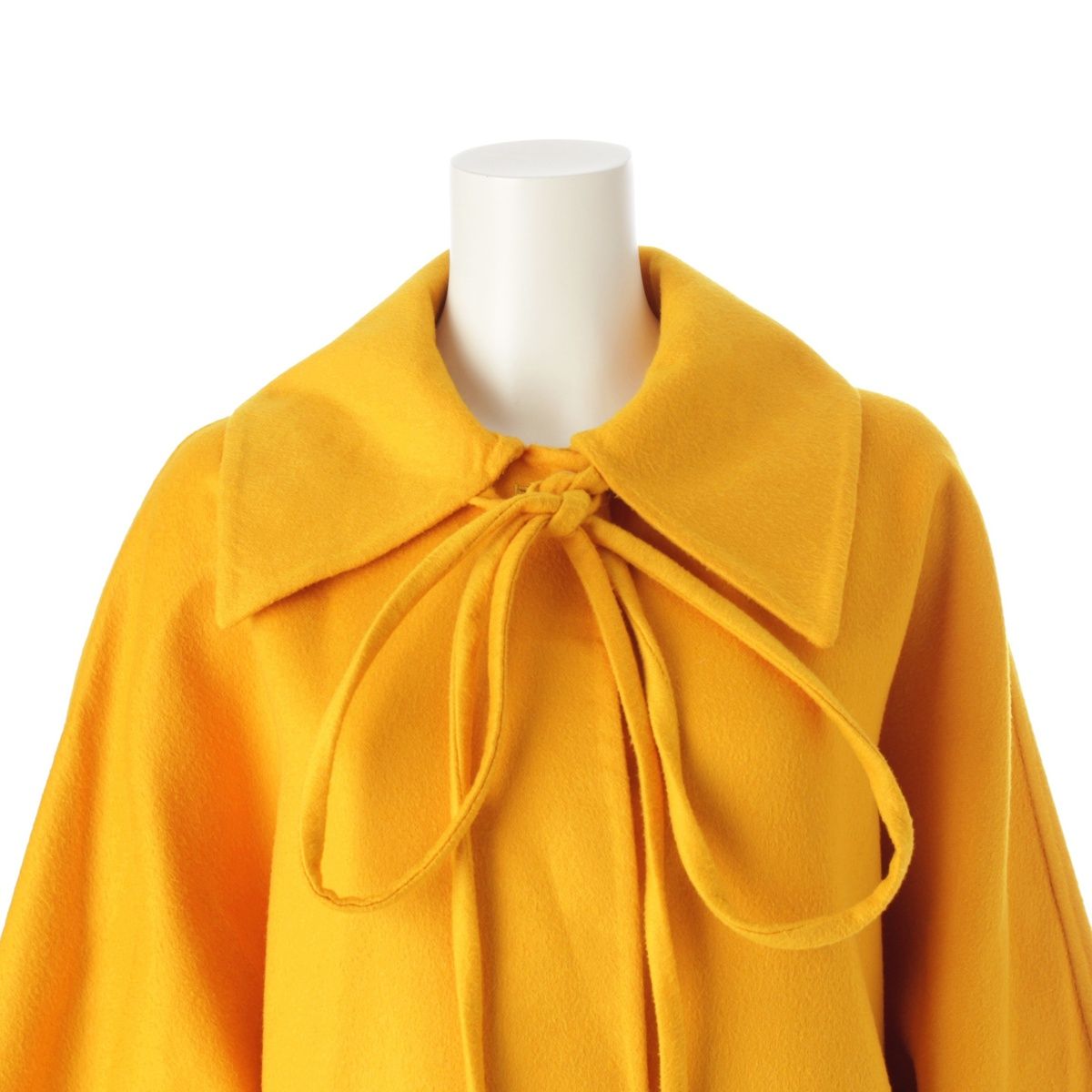 ロエベ カシミヤ ダブルフェイス コード リボン ロング コート ビッグ  