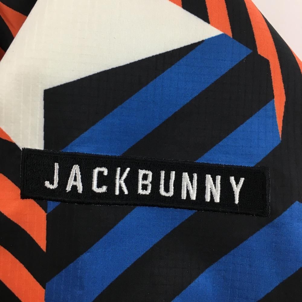 超美品】ジャックバニー ジップパーカー 黒×オレンジ 総柄 裏