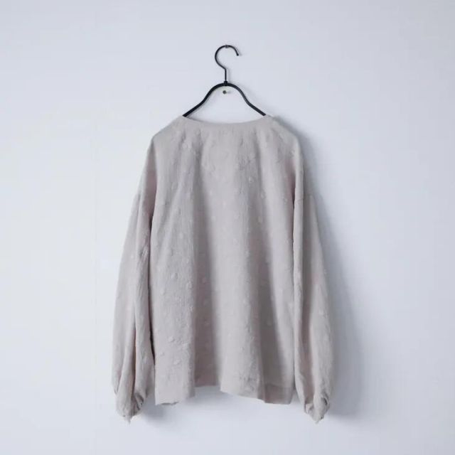 MAGALI | コットンスノードット・フリルブラウス (ホワイト) | カットソー トップス マガリ MAGALI | コットンスノードット・フリルブラウス (ホワイト