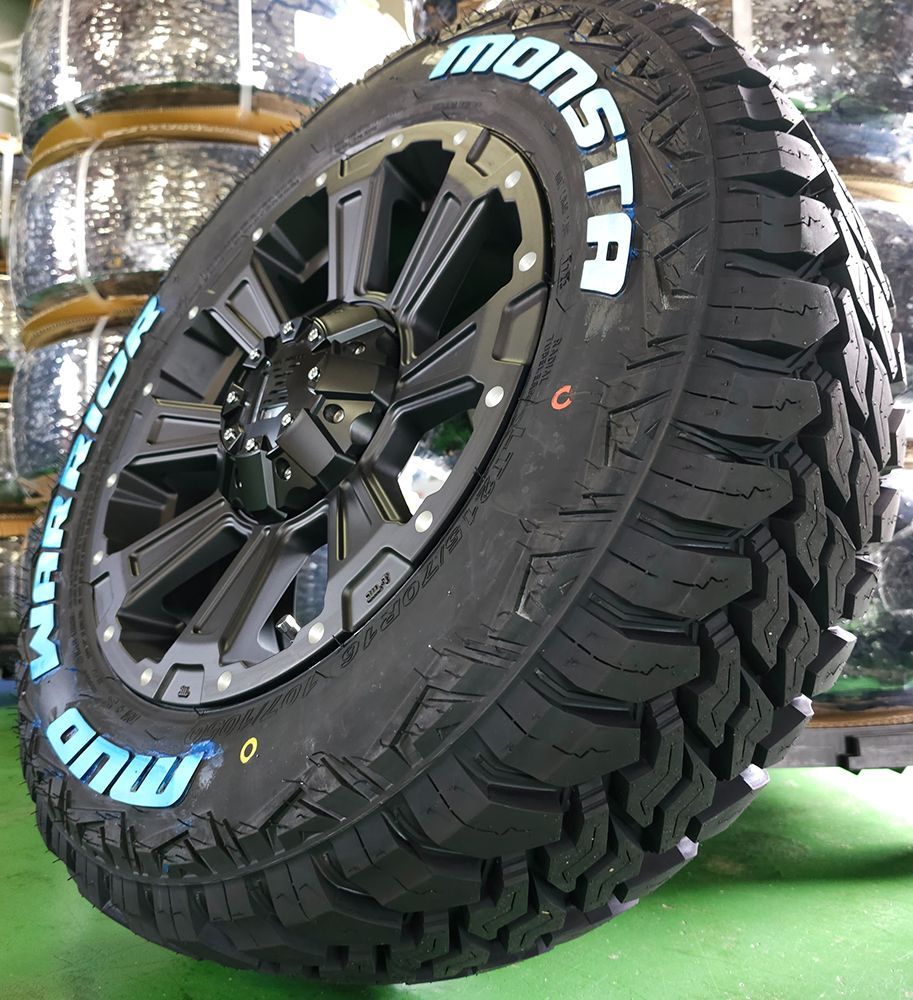 デリカD5 クロスロード エクストレイル CHR MONSTA モンスタ マッド 215/70R16 ホワイトレター 16インチ レクセル  DeathRock デスロック