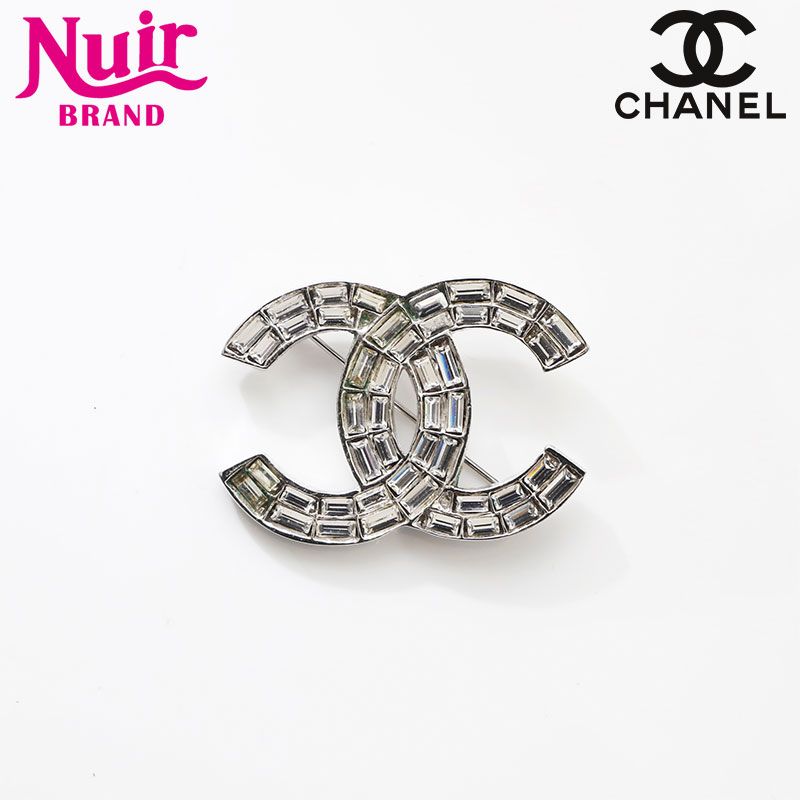 CHANEL シャネル ブローチ 2001年 ココマーク ラインストーン
