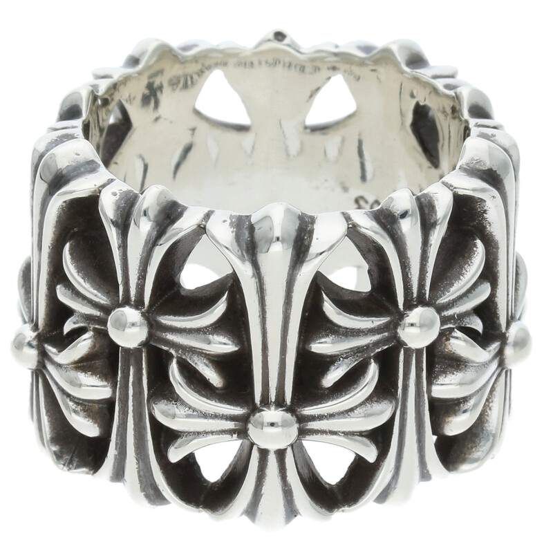 クロムハーツ CEMETERY/セメタリークロス シルバーリング メンズ 23号