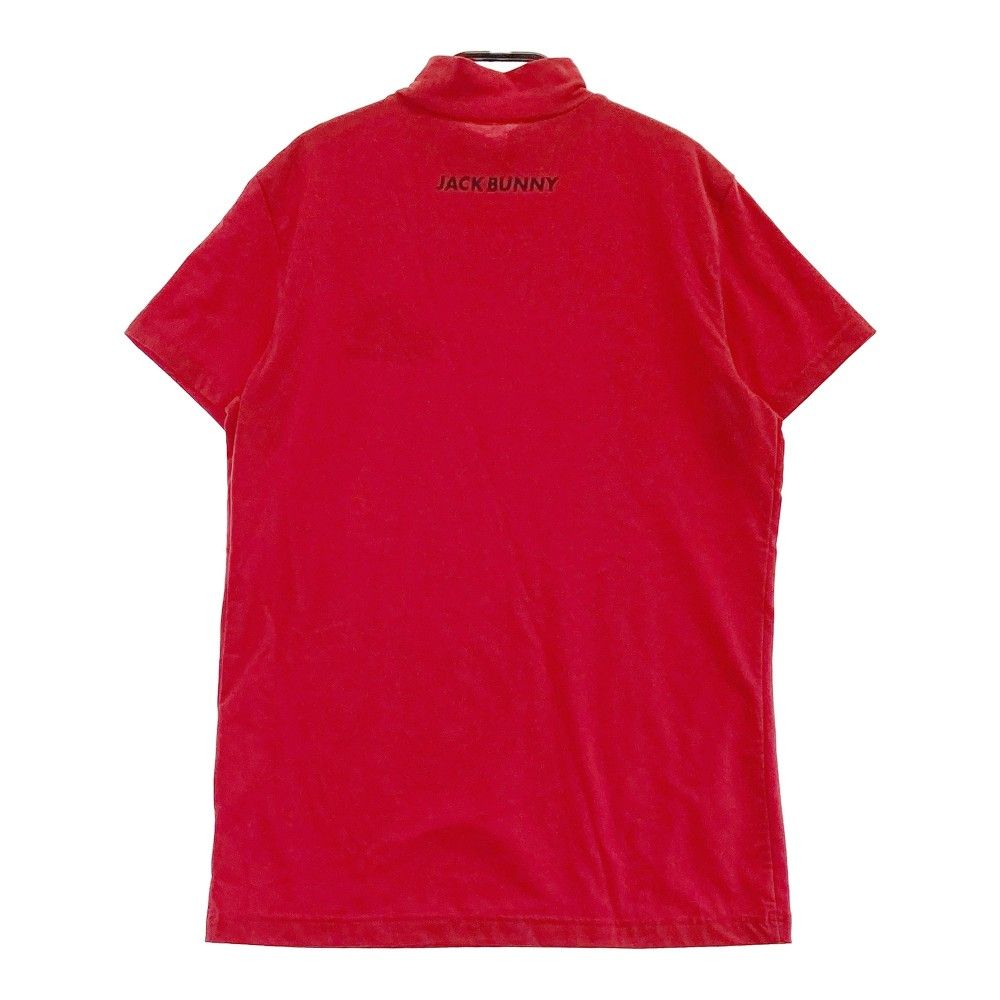 サイズ：2 JACK BUNNY ジャックバニー ハイネック 半袖Tシャツ レッド