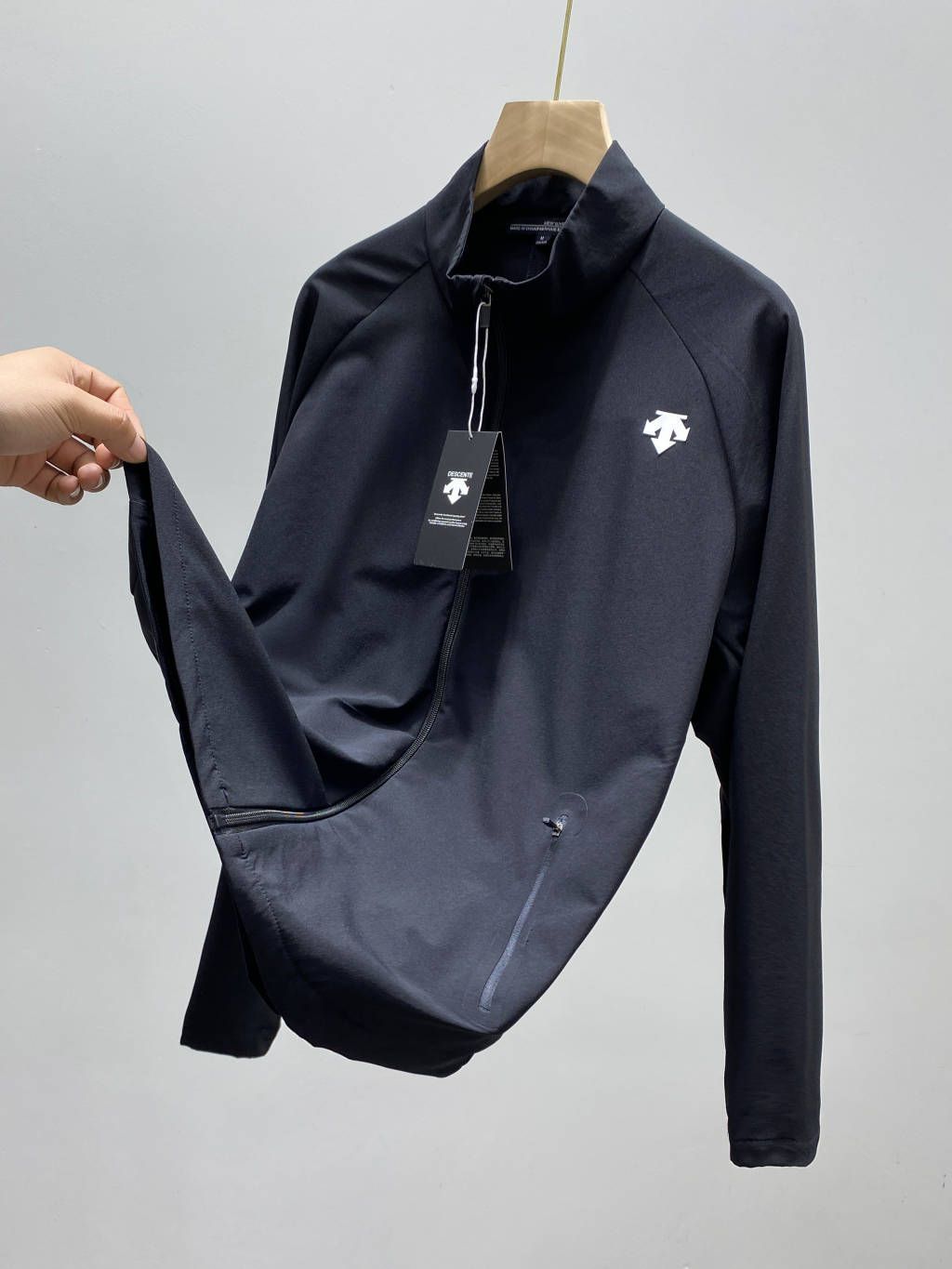 の 春のメンズ薄手の立て襟ジャケットアウトドア