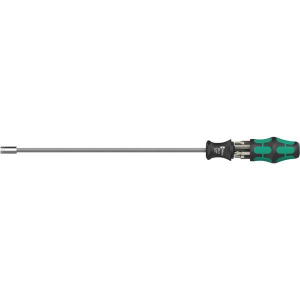 WERA ヴェラ 7点組 Kraftform ロングドライバー ハンドル ビットセット 差込6.35mm ハンドル内ビット収納機能付 136075 工具 DIY