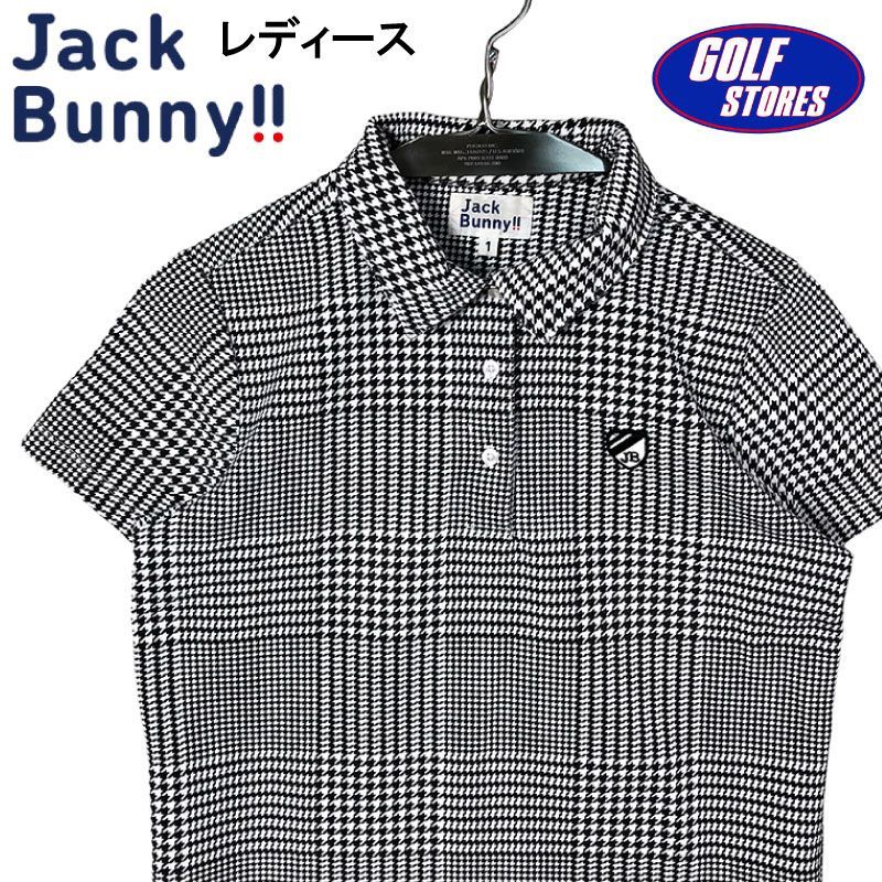 JACK BUNNY ジャックバニー 半袖ポロシャツ ホワイト ギンガムチェック