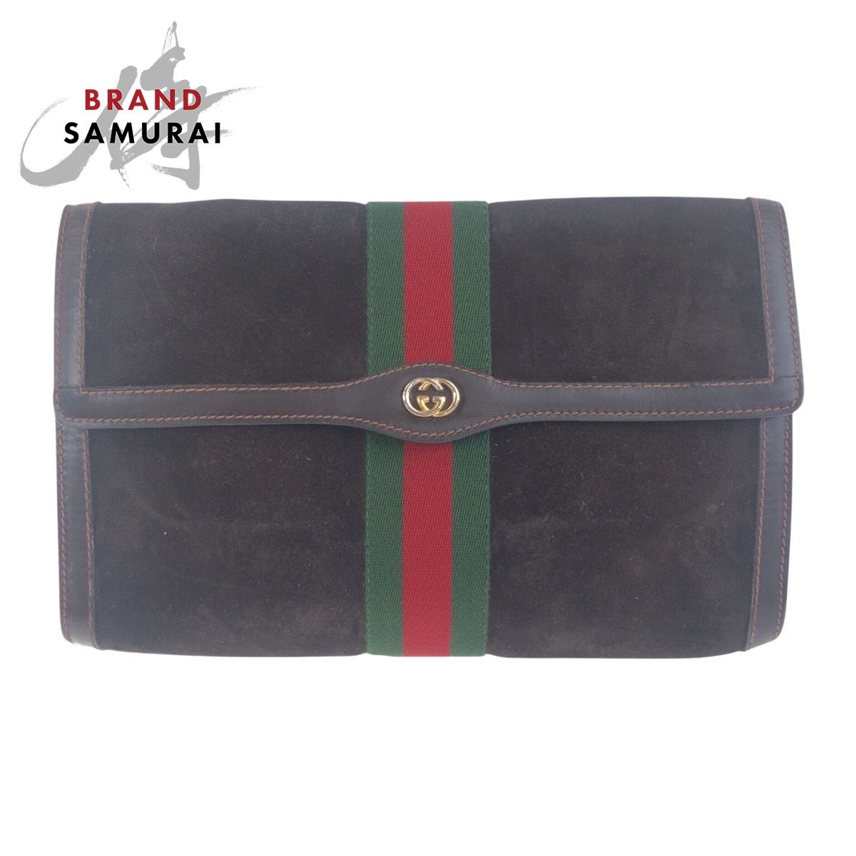 GUCCI グッチ ヴィンテージ オールドグッチ シェリーライン ブラウン