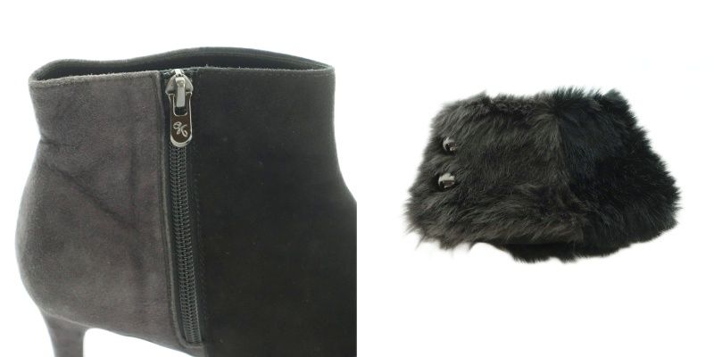 ★美品★ 銀座かねまつ ショートブーツ 23.5 黒 銀座かねまつ GINZA Kanematsu ショートブーツ ポインテッドトゥ
