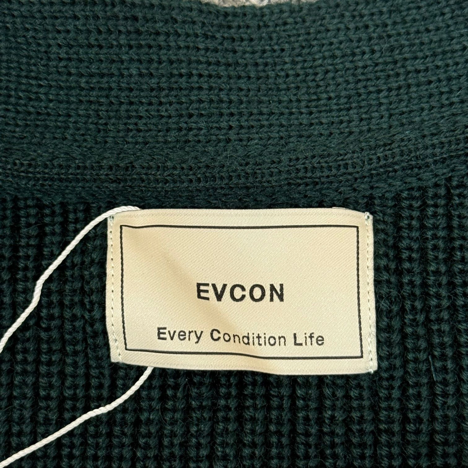 新品 定価30800円 EVCON (エビコン) / WOOL LOW GAUGE CARDIGAN