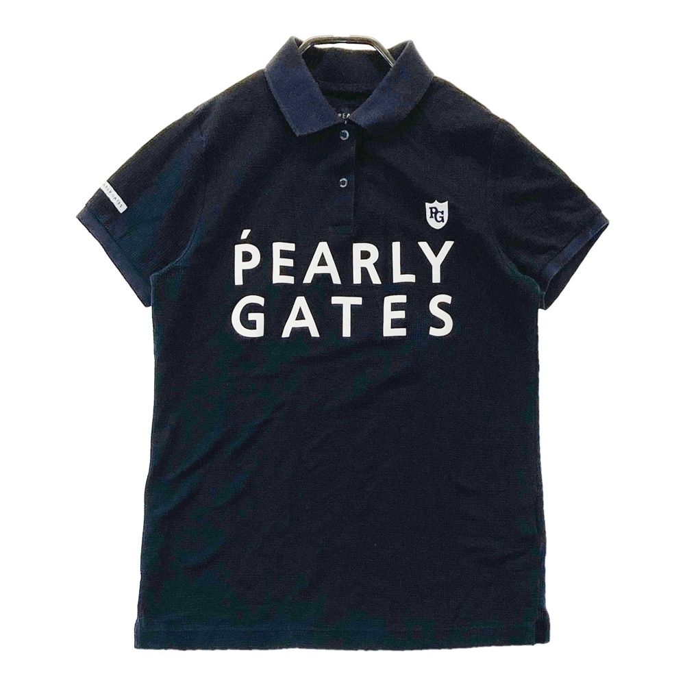 サイズ：0 PEARLY GATES パーリーゲイツ  半袖ポロシャツ  ネイビー系 [240101480877] ゴルフウェア レディース ストスト サイズ：0 PEARLY GATES パーリーゲイツ 半袖ポロシャツ