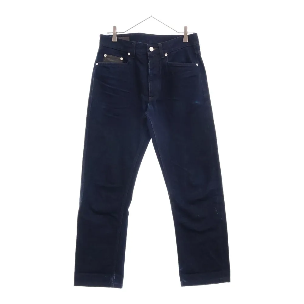 HERMES デニムパンツ ダークブルー ストレート straight-cut-jeans--555400H301