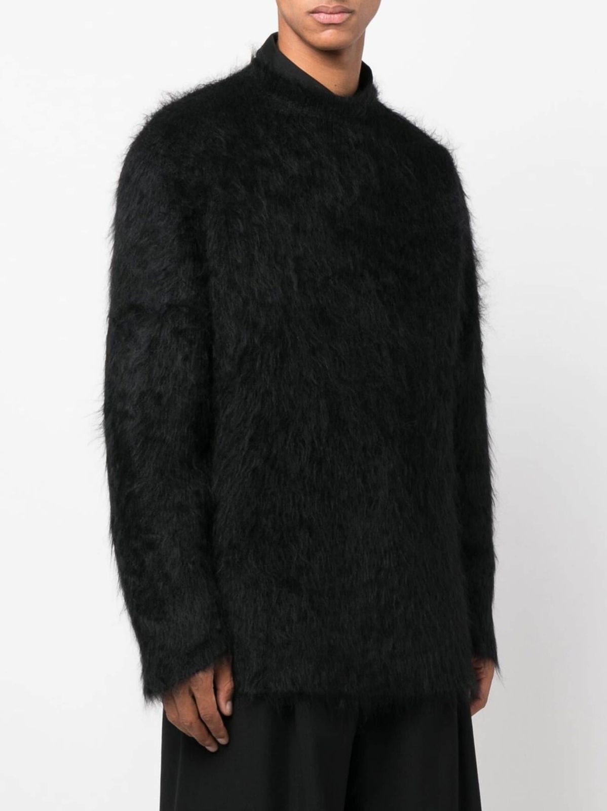 Yohji Yamamoto POUR HOMME｜ヨウジヤマモト プールオム 10G HALF CARDIGAN FUR FINISH CREW NECK モヘアニット