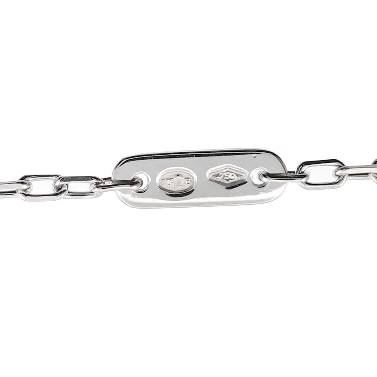 ブシュロン BOUCHERON アバ ダイヤ ネックレス 43cm K18 WG ホワイト  