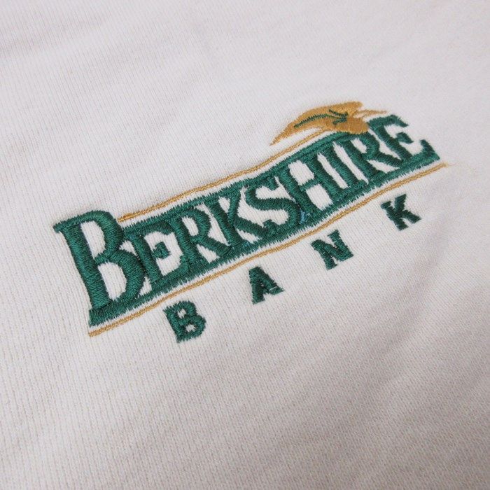 BayBankスウェット ホワイト　80s 90s 古着　　フルーツオブザルーム M/古着 フルーツオブザルーム 長袖 スウェット メンズ 90s