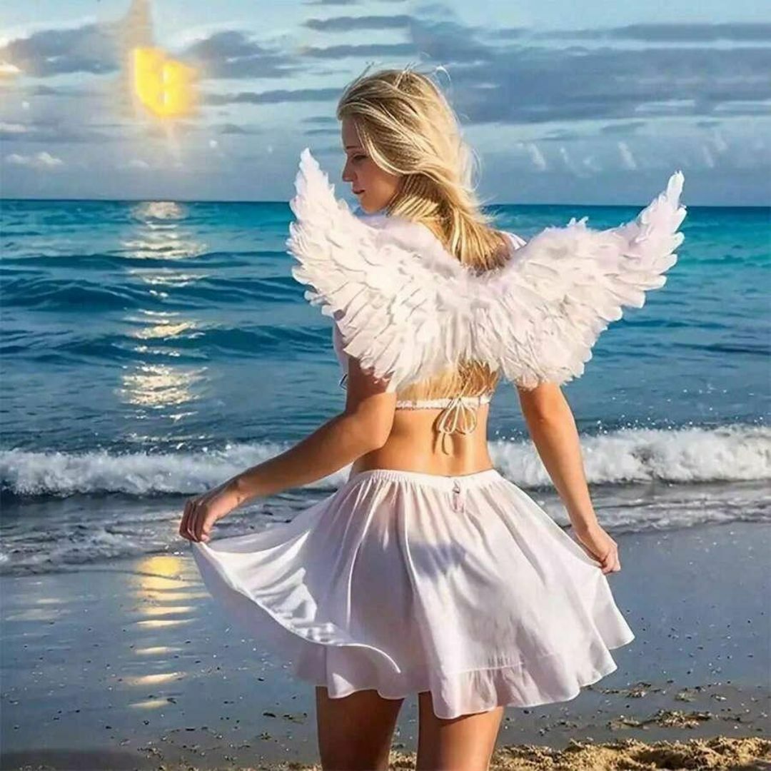 ハロウィン 天使エンジェル 天使の羽 コスプレ 仮装 文化祭 演劇 かわいい 白