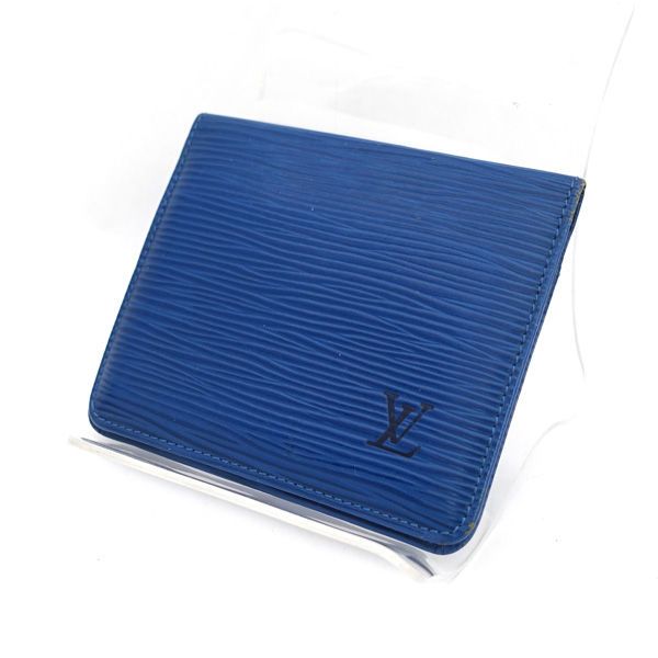 LOUIS VUITTON(ルイヴィトン) 2つ折り財布 エピ ブルー レザー LOUIS VUITTON / ルイヴィトン ◇エピ 二つ折り カードケース