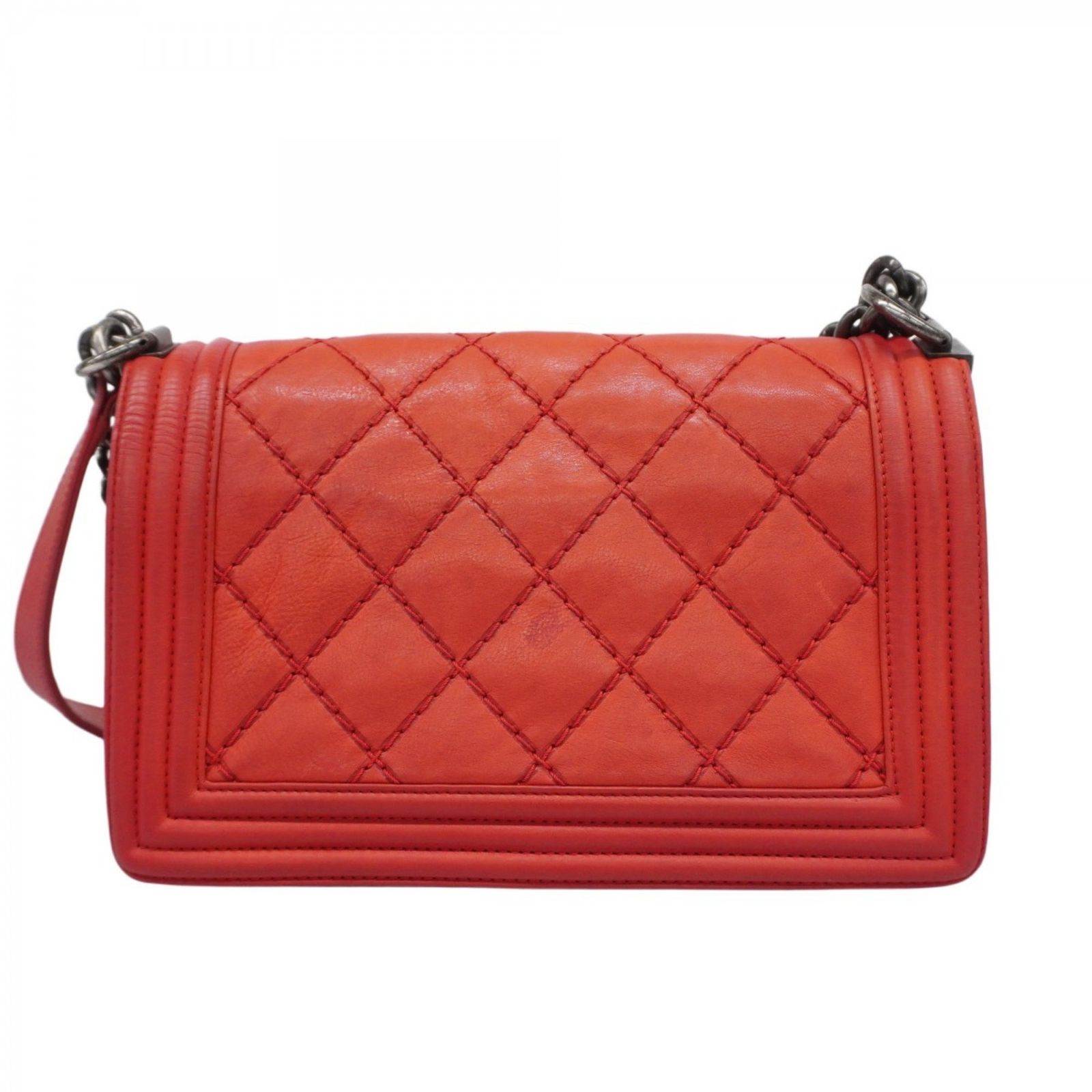 【激レア】Chanel　シャネル　ボーイシャネル　ショルダー　レッド レッド（赤）系 CHANEL BOY CHANEL(シャネル ボーイ シャネル