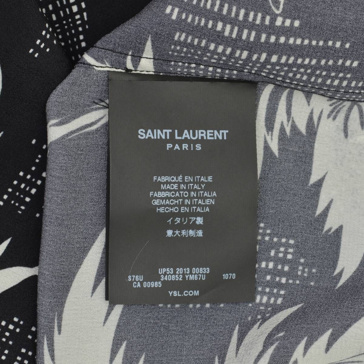 38/15【SAINT LAURENT PARIS / サンローラン】14SS 340852 YM67U ハワイアン アロハシャツ エディ期  エディスリマン 木村拓哉 HERO