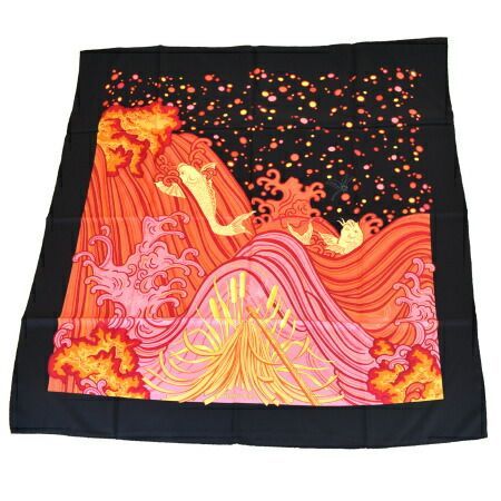 中古】 超美品 エルメス HERMES カレ 大判 スカーフ A CONTRE-COURANT  