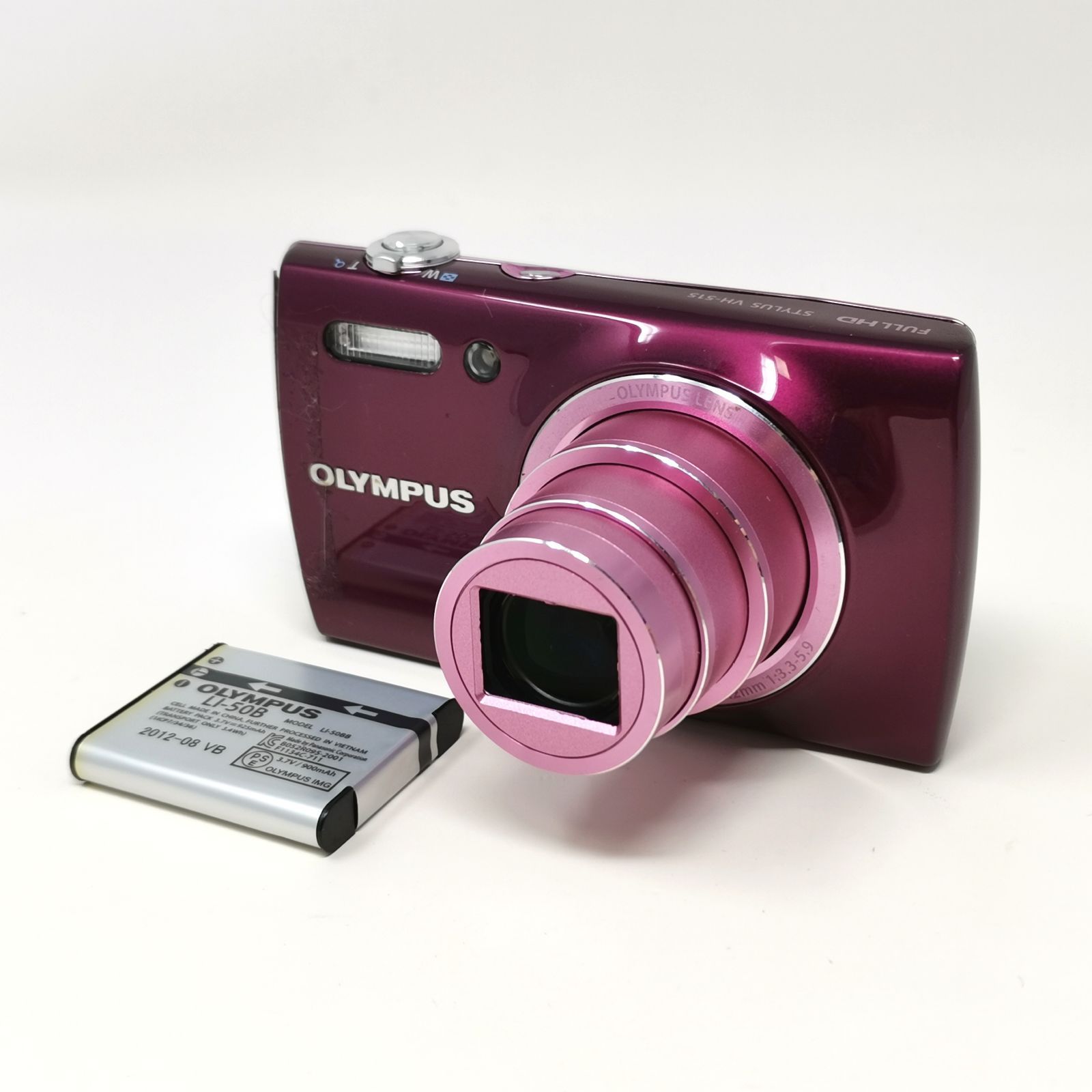 VH-515 OLYMPUS STYLUS デジタルカメラ | 1200万画素 レッド デジタル