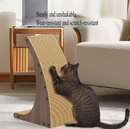超大型逆L字型垂直猫ひっかき板高密度段ボール猫玩具をアップグレードします
