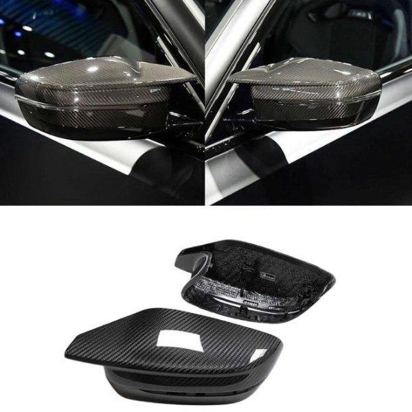 BMW新型M3 M4 G80 G82 G83用左ハンドルバックミラーカバートリムカースタイリングアクセサリーカーボンファイバー
