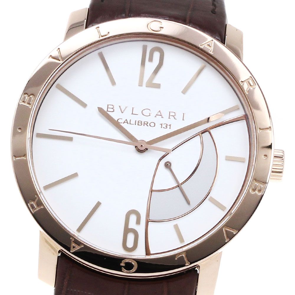 ブルガリ BVLGARI BBP43GRM ブルガリブルガリ リザーブドマルシェ K18PG 手巻き メンズ良品箱・保証書付き_820405