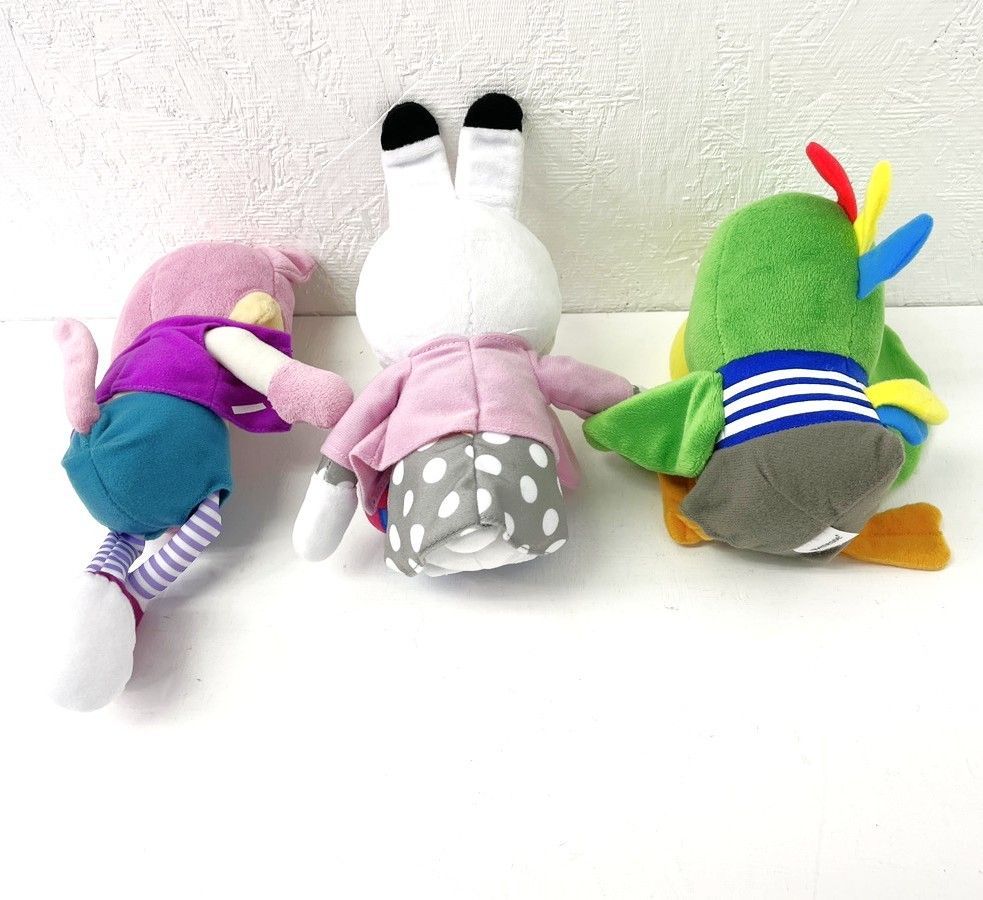 中古品】トリッピー・ニャッキー・みみりんのセットぬいぐるみ