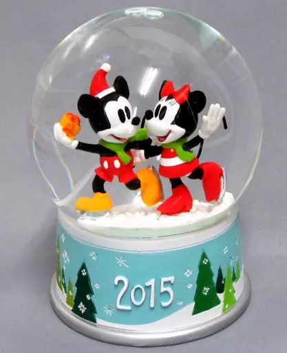 中古】置物・装飾品 ミッキーマウス＆ミニーマウス(2015年クリスマス