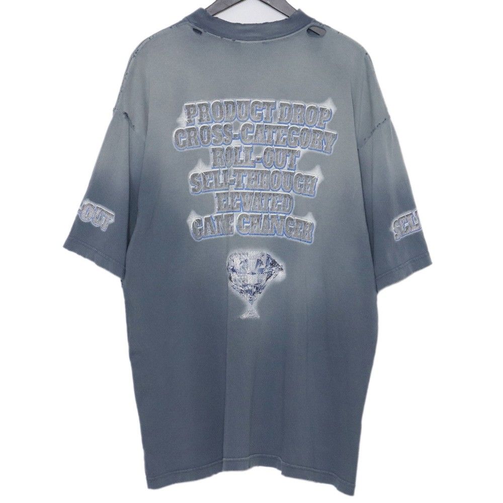 BALENCIAGA Medium Fit T-Shirt XLサイズ ブルー - メルカリ