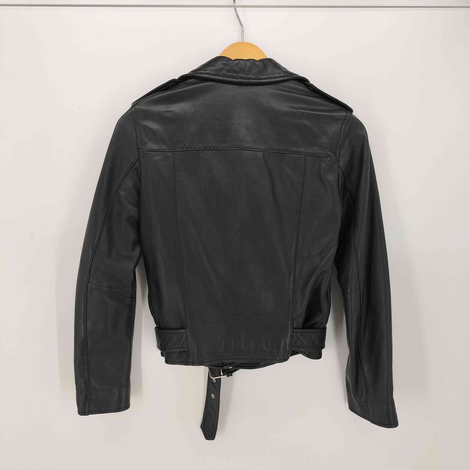 未使用品 All Saints オールセインツラムレザー ダブルライダース 朝倉未来着用】ALLSAINTS レザー ライダースジャケット 黒 L
