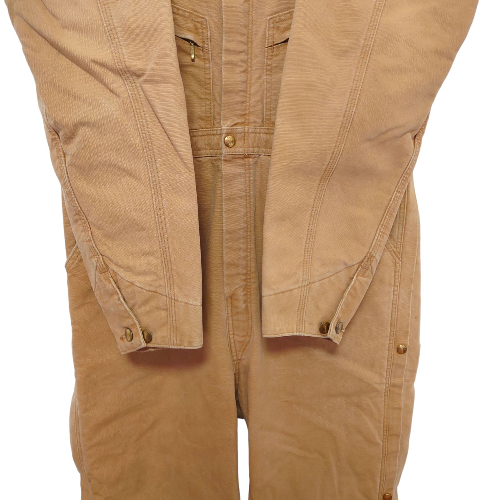 Carhartt】USA製コーデュロイ襟 ダック ジャンプスーツ ツナギ S