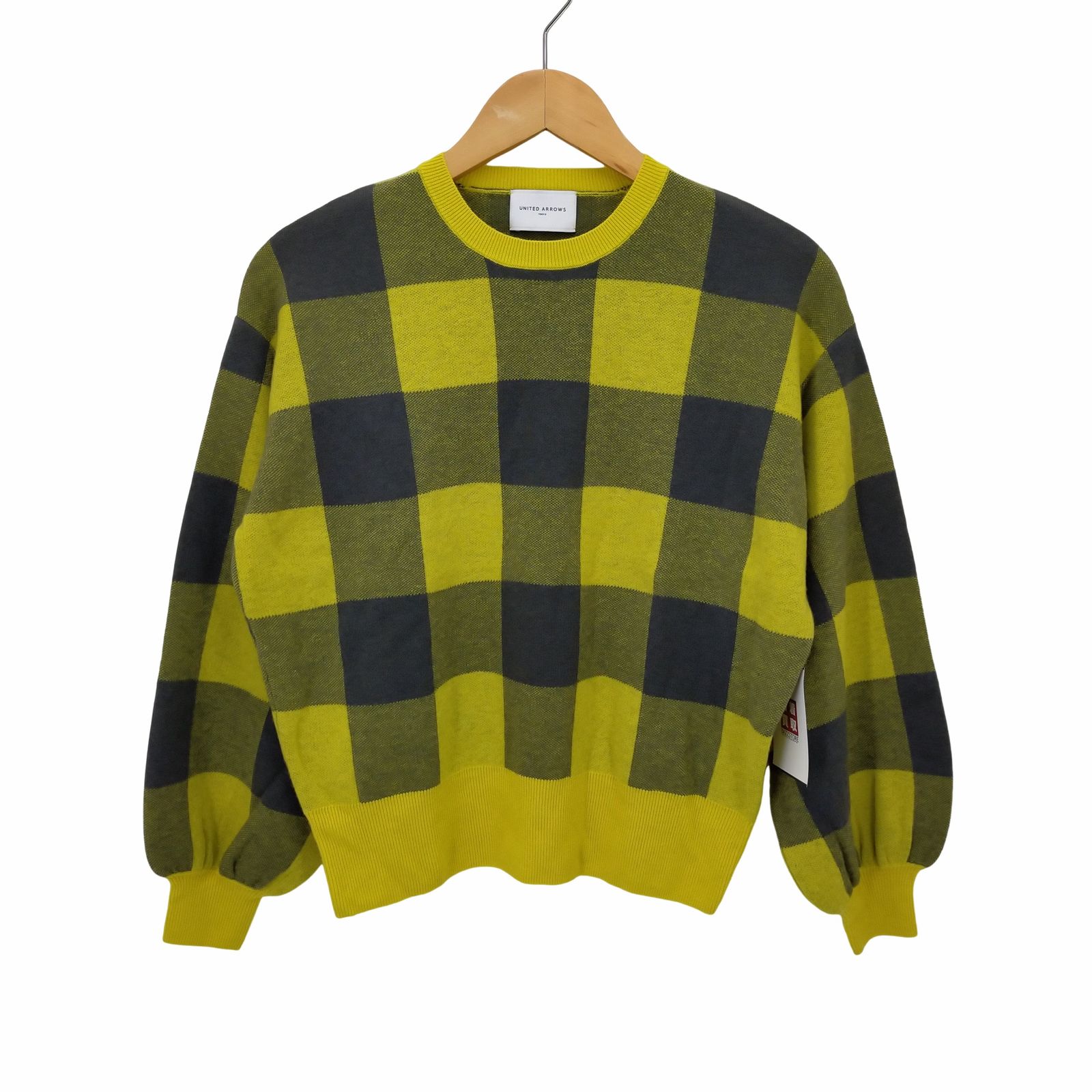 ユナイテッドアローズ UNITED ARROWS Wチェック クルーネック ニットW 