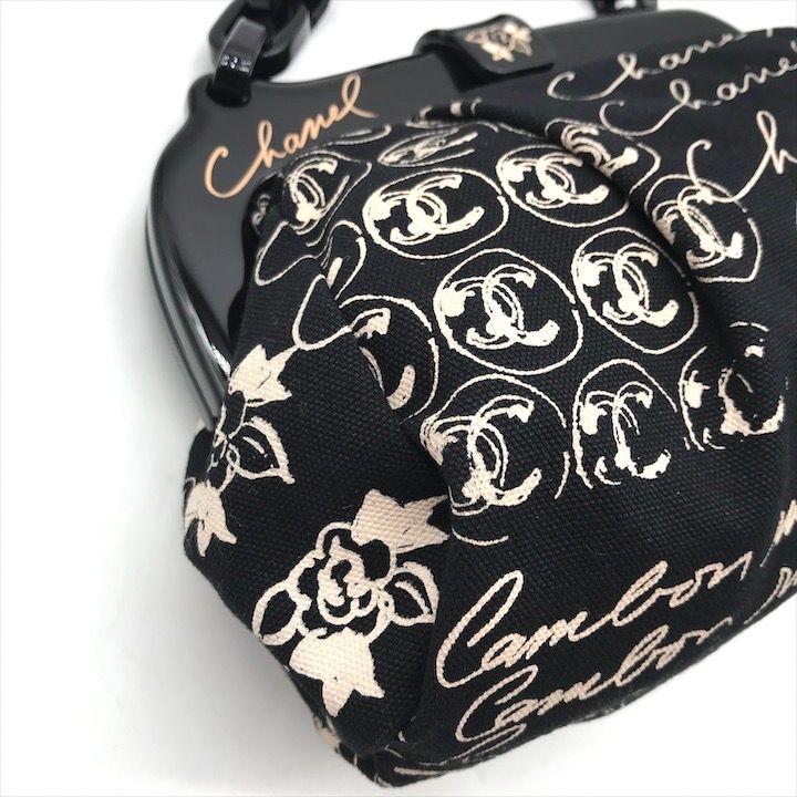 美品 CHANEL シャネル ココマーク クルーズライン キャンバス がま口