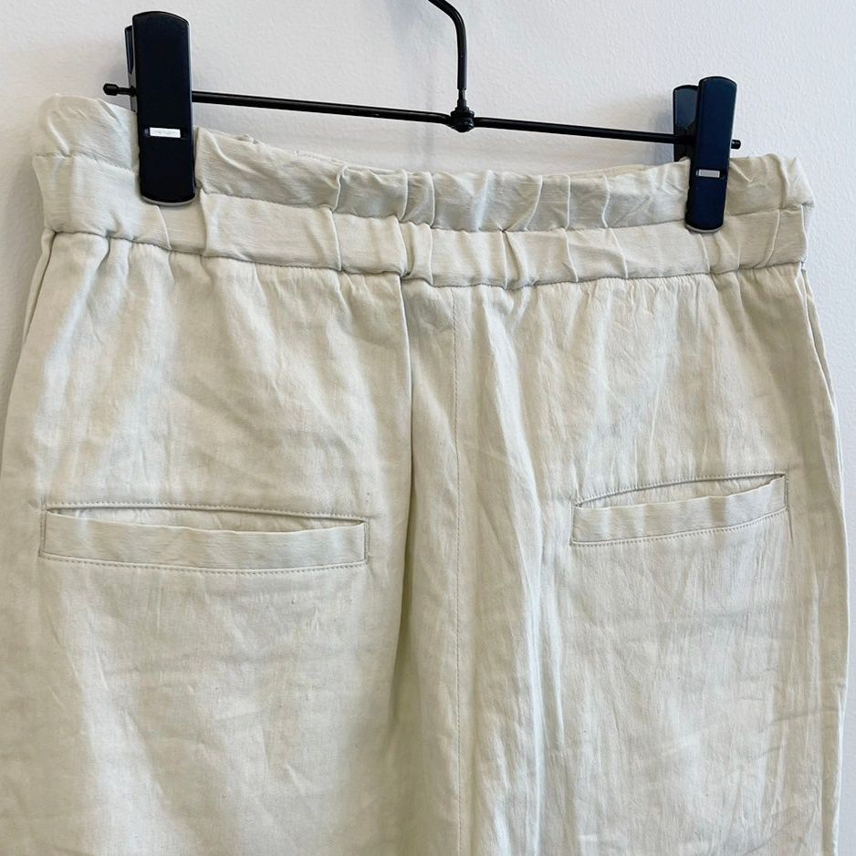 ヴェルメイユパーイエナ リネンeggテーパードパンツ チャイロ サイズ38 VERMEIL par iena（ヴェルメイユパーイエナ）の「リネンegg