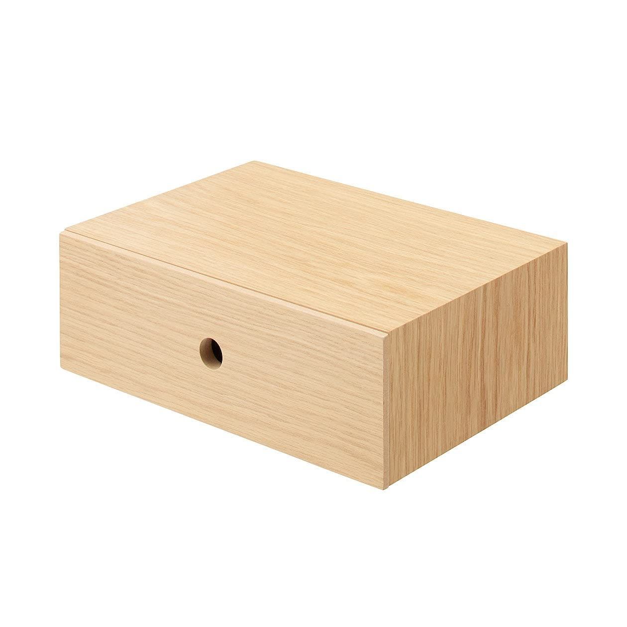 【数量限定】無印良品 木製小物収納1段 約幅25.2x奥行17x高さ8.4cm 82603316