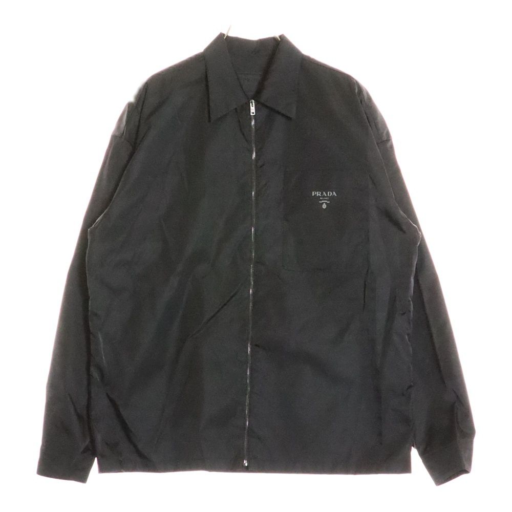 PRADA プラダ RE-NYRON リナイロン ロゴプリント ジップアップジャケット ブラック SC540 S211 1289 RFID