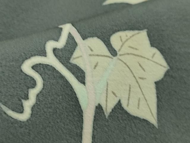 平和屋本店□極上 本加賀友禅作家 由水煌人 訪問着 蔦の葉 鬼灯