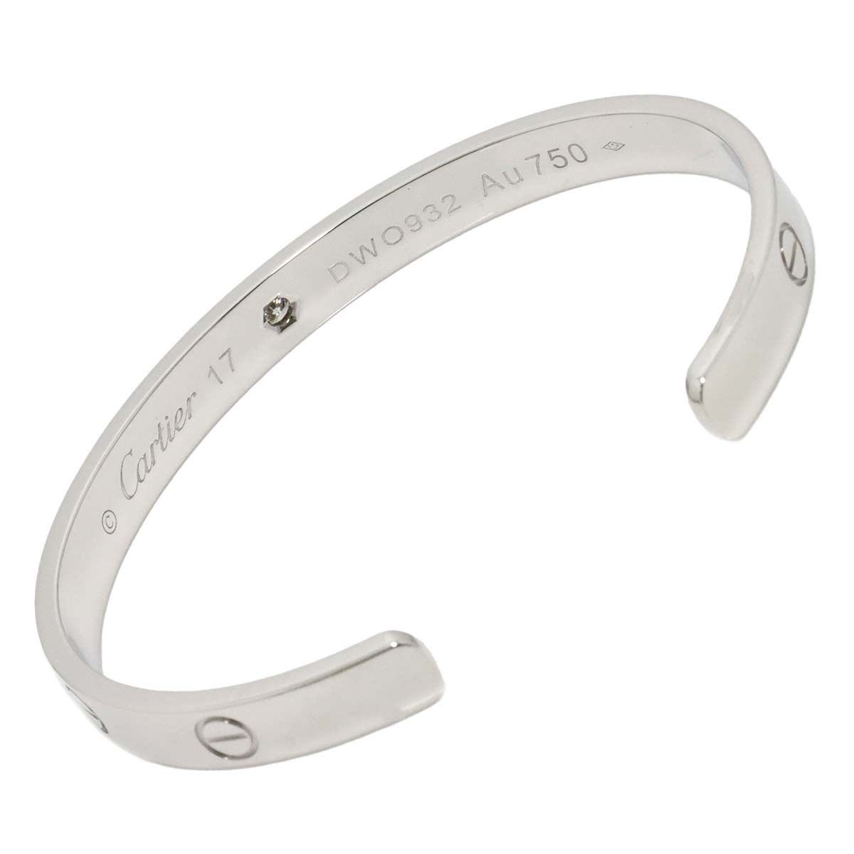 カルティエ。ラブブレス。WG！17サイズ！ Cartierカルティエラブブレス