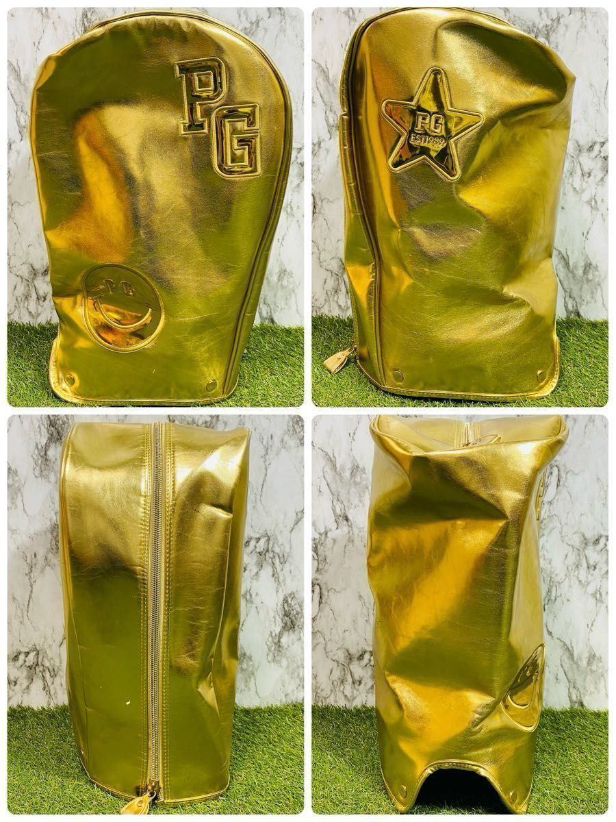 【希少レア】パーリーゲイツ ゴールド カート式 キャディバッグ 激レア】限定モデル パーリーゲイツ カート式 キャディバッグ