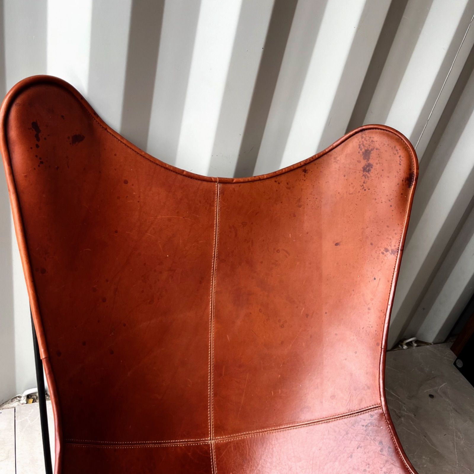 取付無料！CUERO BKF マリポサブラウン 本革 北欧 バタフライチェア