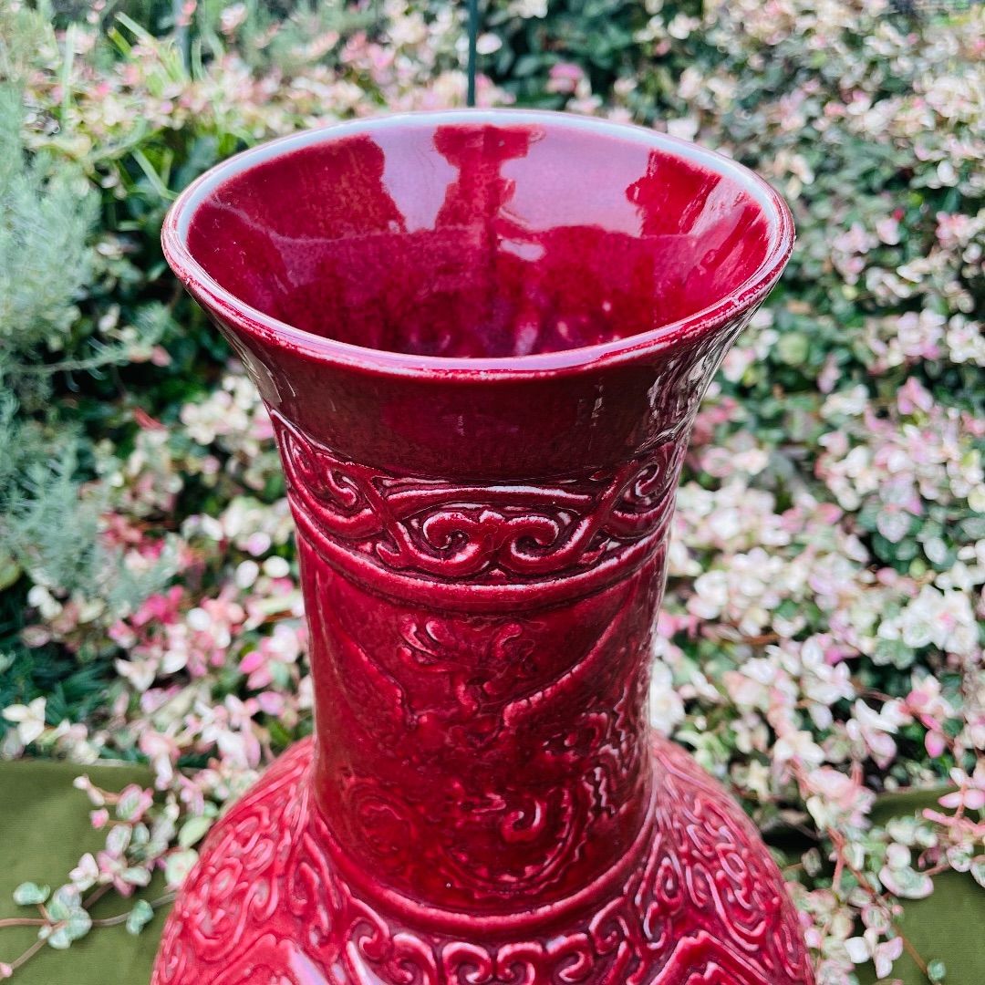 アンティーク　中国　花瓶・壺　大　直径25✖️50㎝　重量3kg