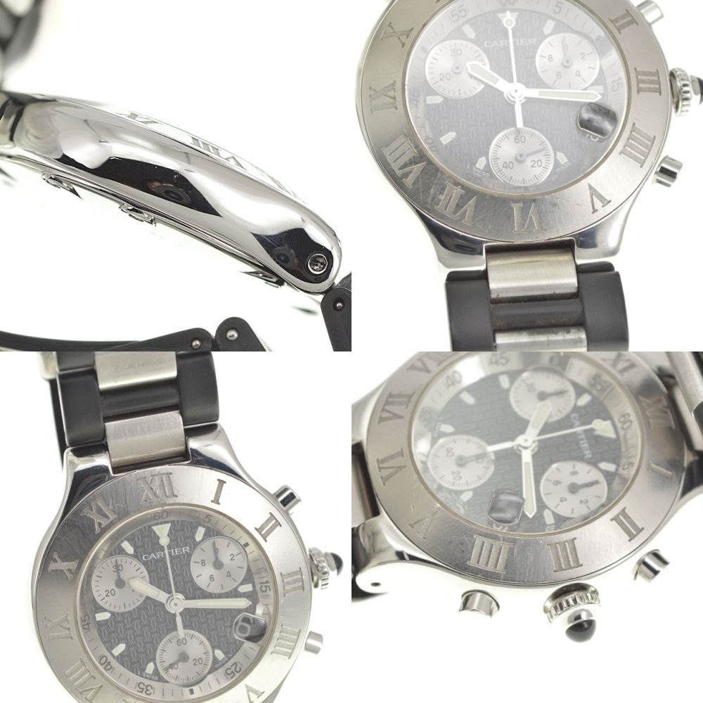 カルティエ CARTIER W10125U2 クロノスカフ21 クロノグラフ