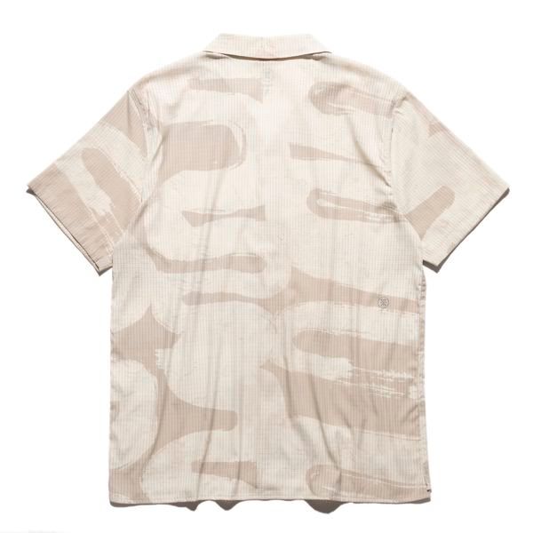 Run Amok ラン アモック 半袖開襟シャツ BLESS UP TRAIL RW 600 FSS メンズ FOSSIL ロアークリバイバル ROARK Revival ブレスアップ トレイル ランニング トレイルランニング トレラン マラソン