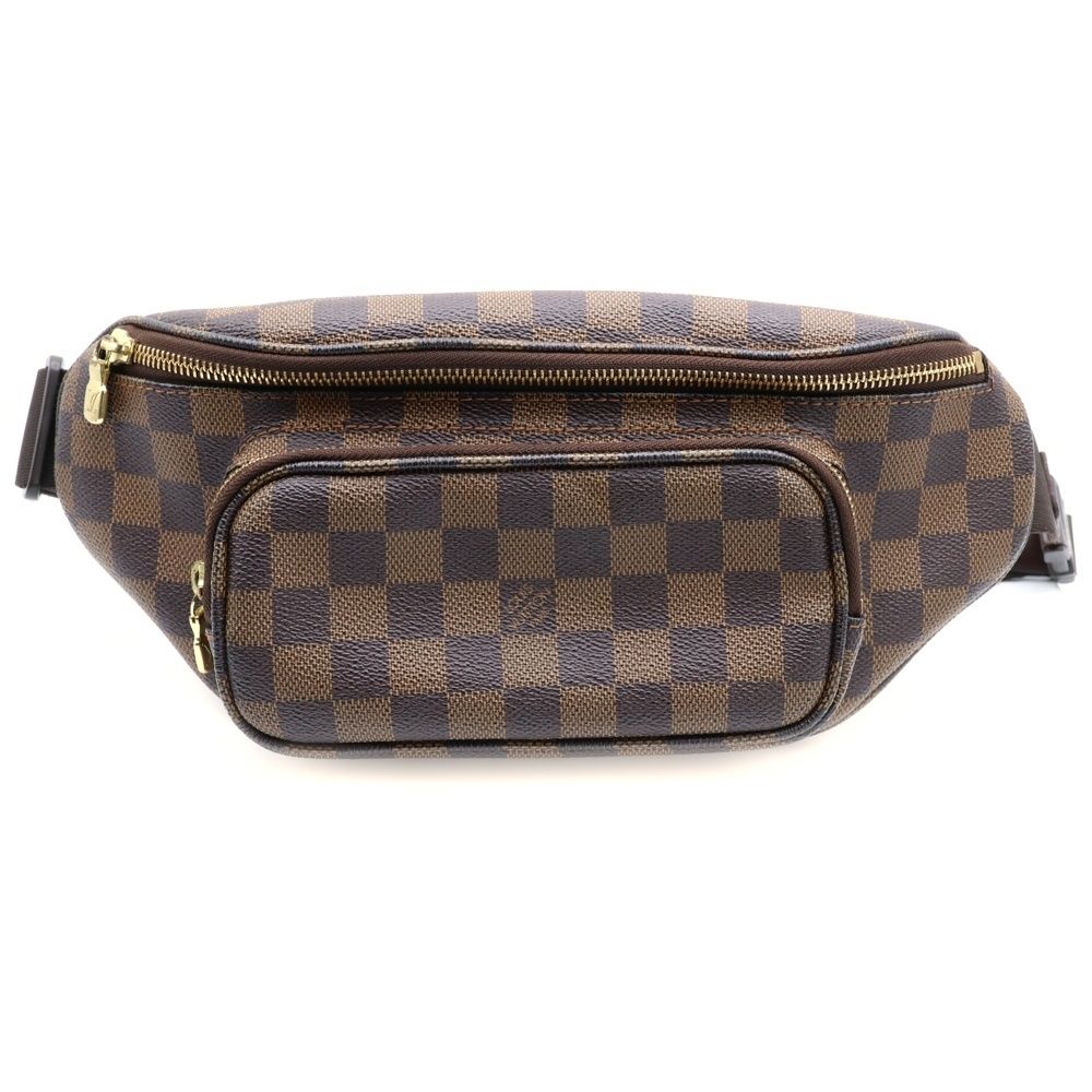 LOUIS VUITTON ルイヴィトン ダミエ バムバッグ メルヴィール ボディバッグ ウエストバッグ ブラウン ゴールド金具 レザー×PVC N51172