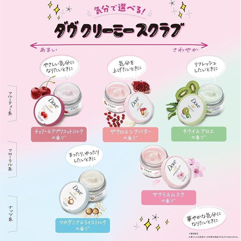 Dove (ダヴ) ボディスクラブ キウイ&アロエ 本体 298g 角質ケア 黒ずみ 透明感 ギフト ボディケア 1 - メルカリ