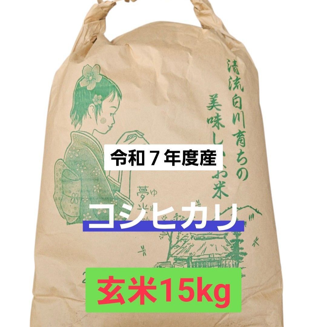 令和7年岐阜県産コシヒカリ15キロ 令和7年産 コシヒカリ玄米 15kg 岐阜県産｜産地直送 - メルカリ