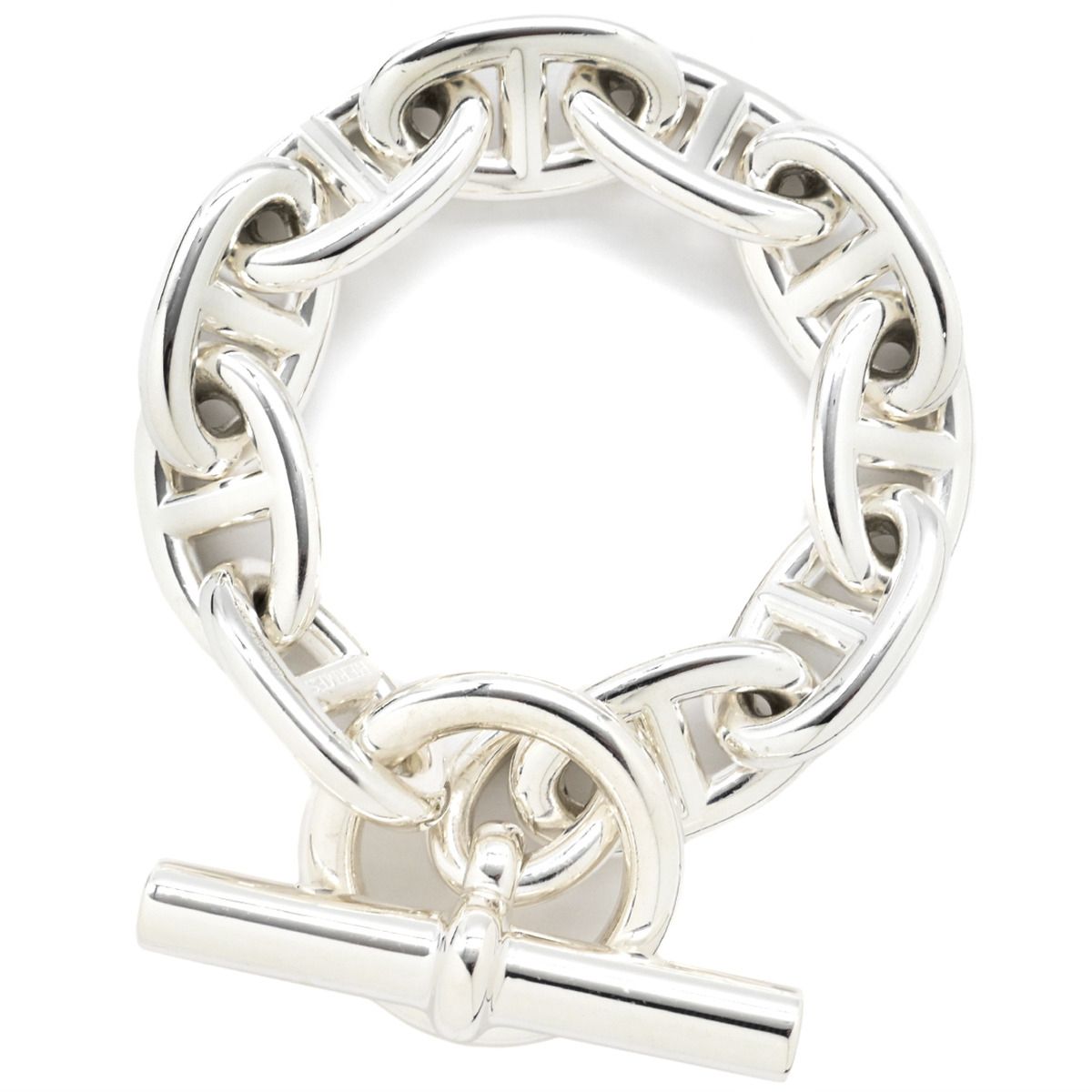 エルメス HERMES ブレスレット シェーヌダンクル TGM シルバー925 シルバー 10コマ スターリングシルバー SV925 ケース