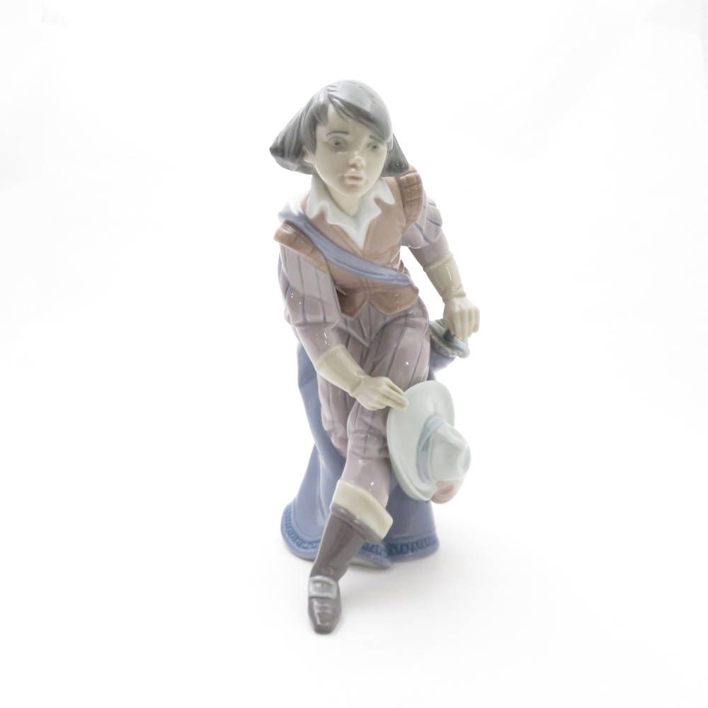 美品 LLADRO リヤドロ 6119 Musketeer Aramis 銃兵 アラミス フィギュリン 1点 置物 人形 オブジェ インテリア 希少 レア SU8146C 
