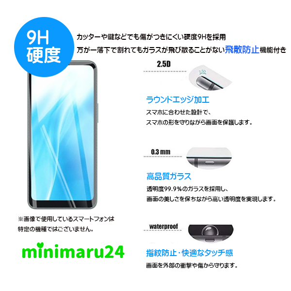 Galaxy A53 5G ガラスフィルム 強化ガラス 液晶保護 飛散防止 指紋防止 硬度9H 2.5Dラウンドエッジ加工 スマホ 画面保護 フィルム シート ギャラクシー SC-53C sc53c